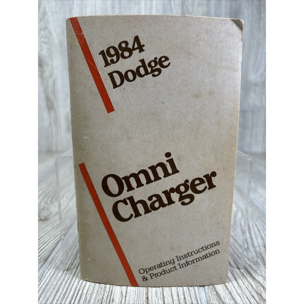 1984 Omni Charger Owner Operating Manual Book Dodge Chrysler Instruction Booklet